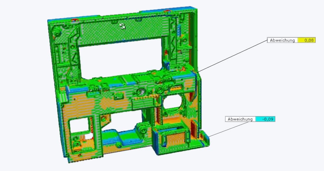 Vollflächige Qualitätskontrolle von Gussbauteilen mit dem Artec Leo