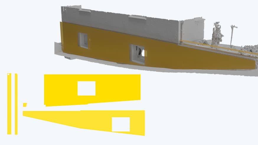 Materialplanung an Gebäuden mit 3D Scan